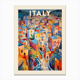 Matera Italy 1 Fauvist Painting Travel Poster Canvas Print
