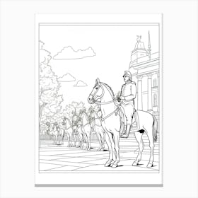 Line Art Inspired By The Third Of May 1808 4 Canvas Print
