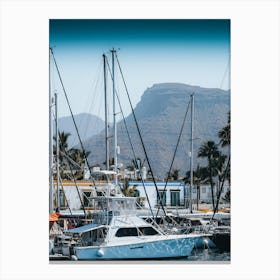 Sailboats In A Marina Leinwandbild