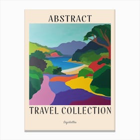 Abstract Travel Collection Poster Seychelles 5 Canvas Print