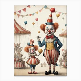 Circus clowns 1 Canvas Print