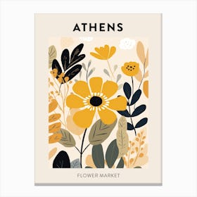 Flower Market Poster Athens Greece Canvas Print