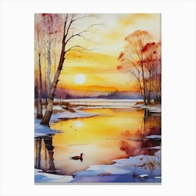 Winter Sunset 7 Canvas Print