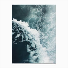 Aerial View Of Ocean Waves Canvas Print