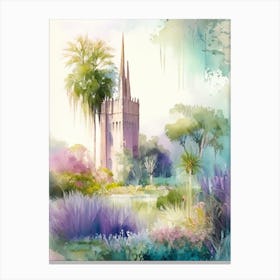 Bok Tower Gardens, 1, Usa Pastel Watercolour Canvas Print