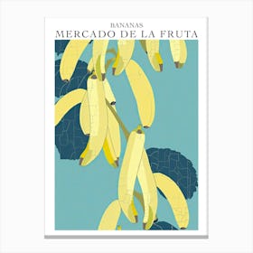 Mercado De La Fruta Bananas Illustration 1 Poster Canvas Print