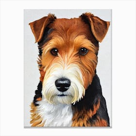 Welsh Terrier 2 Watercolour dog Canvas Print
