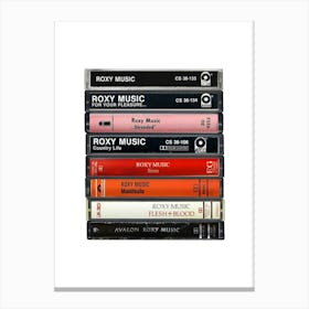 Roxy Music - Albums -Cassette Print Canvas Print