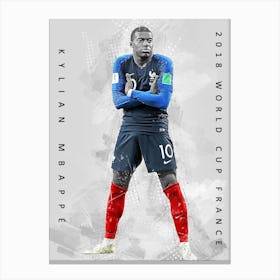 Kylian Mbappe 2018 World Cup France Canvas Print