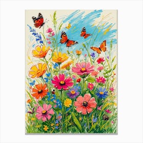 Butterfly Meadow Canvas Print