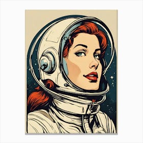 Red Haired Astronaut girl Canvas Print