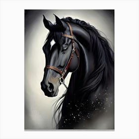 Black Horse 1 Canvas Print