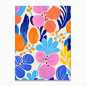 Blue Flowers, Matisse style Canvas Print