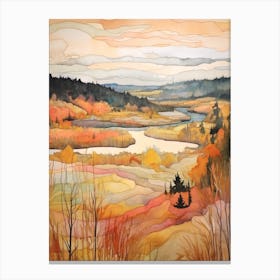 Autumn National Park Painting Algonquin Provincial Park Ontario Canada 1 Canvas Print