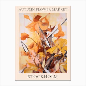 Autumn Flower Market Poster Stockholm 2 Canvas Print