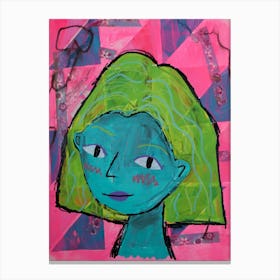 Bright Colored Girl Canvas Print