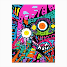 Psychedelic Monster 2 Canvas Print