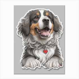 Dreamshaper V7 Dog Sticker Enthusiastic Matte Algorithmic Art 1 Canvas Print