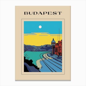 Minimal Design Style Of Budapest, Hungary 4 Poster Canvas Print