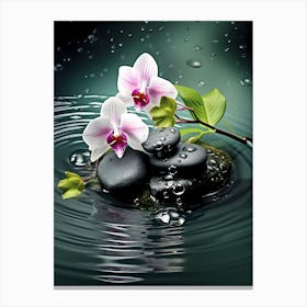 Orchids In Water 2 Canvas Print