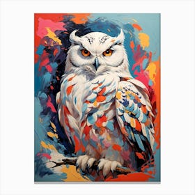 Vivid Snowy Owl Canvas Print