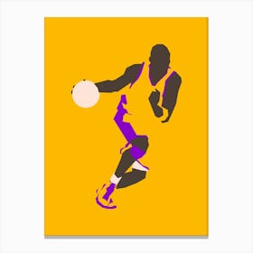 Basketball Player Dribbling Canvas Print