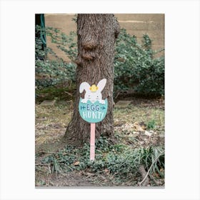 Easter Egg Hunt Sign Canvas Print