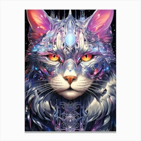 Psychedelic Cat 4 Canvas Print