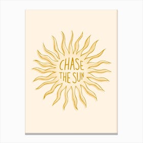 Chase The Sun Canvas Print