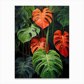 Monstera Leaves 5 Canvas Print