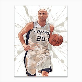 Manu Ginóbili San Antonio Spurs Canvas Print