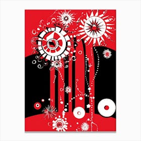 Abstract Red And Black Canvas Print