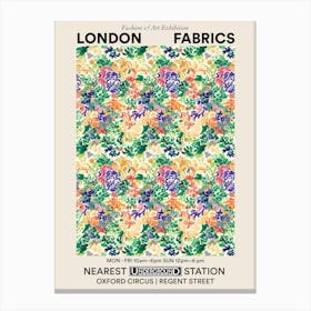 Poster Blossom Bounty London Fabrics Floral Pattern 4 Canvas Print