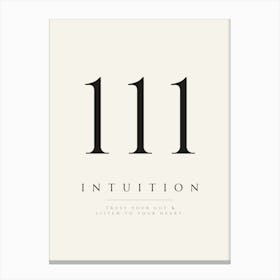 111 Angel Number Print Canvas Print