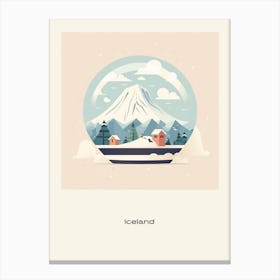 Iceland Snowglobe Poster Canvas Print
