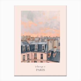 Mornings In Paris Rooftops Morning Skyline 6 Canvas Print