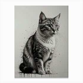 Splatter Cat Canvas Print