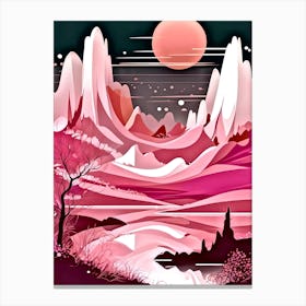 Pink Landscape 4 Canvas Print