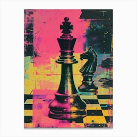 Abstract Polaroid Chess 4 Canvas Print