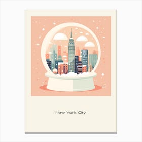 New York City Usa 2 Snowglobe Poster Canvas Print