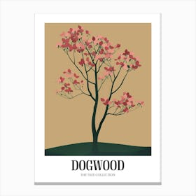 Dogwood Tree Colourful Illustration 2 Poster Canvas Print