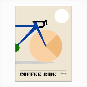 Coffee Ride II - Bluegreen Canvas Print