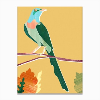 Green Bird Canvas Print