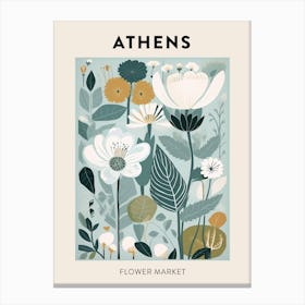 Flower Market Poster Athens Greece 2 Canvas Print