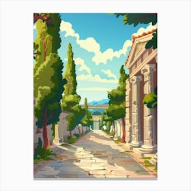 Aegean Road Canvas Print