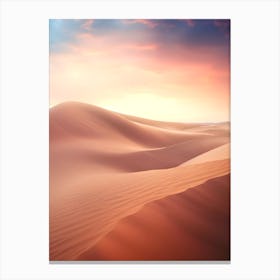 Sand Dunes At Sunset Canvas Print