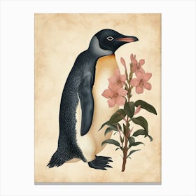Adlie Penguin Grytviken Vintage Botanical Painting 1 Canvas Print