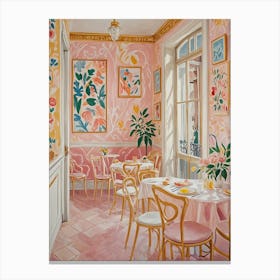 Pink Cafe Canvas Print