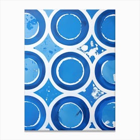 Blue Circles 2 Canvas Print