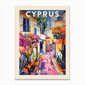 Limassol Cyprus 4 Fauvist Painting  Travel Poster Canvas Print